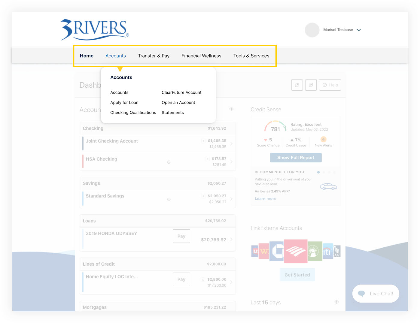 Accounts Navigation Accounts Navigation
