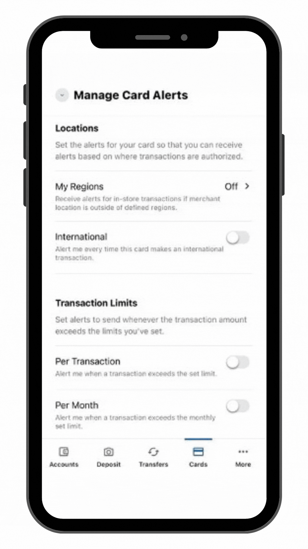 3Rivers Card Management Features