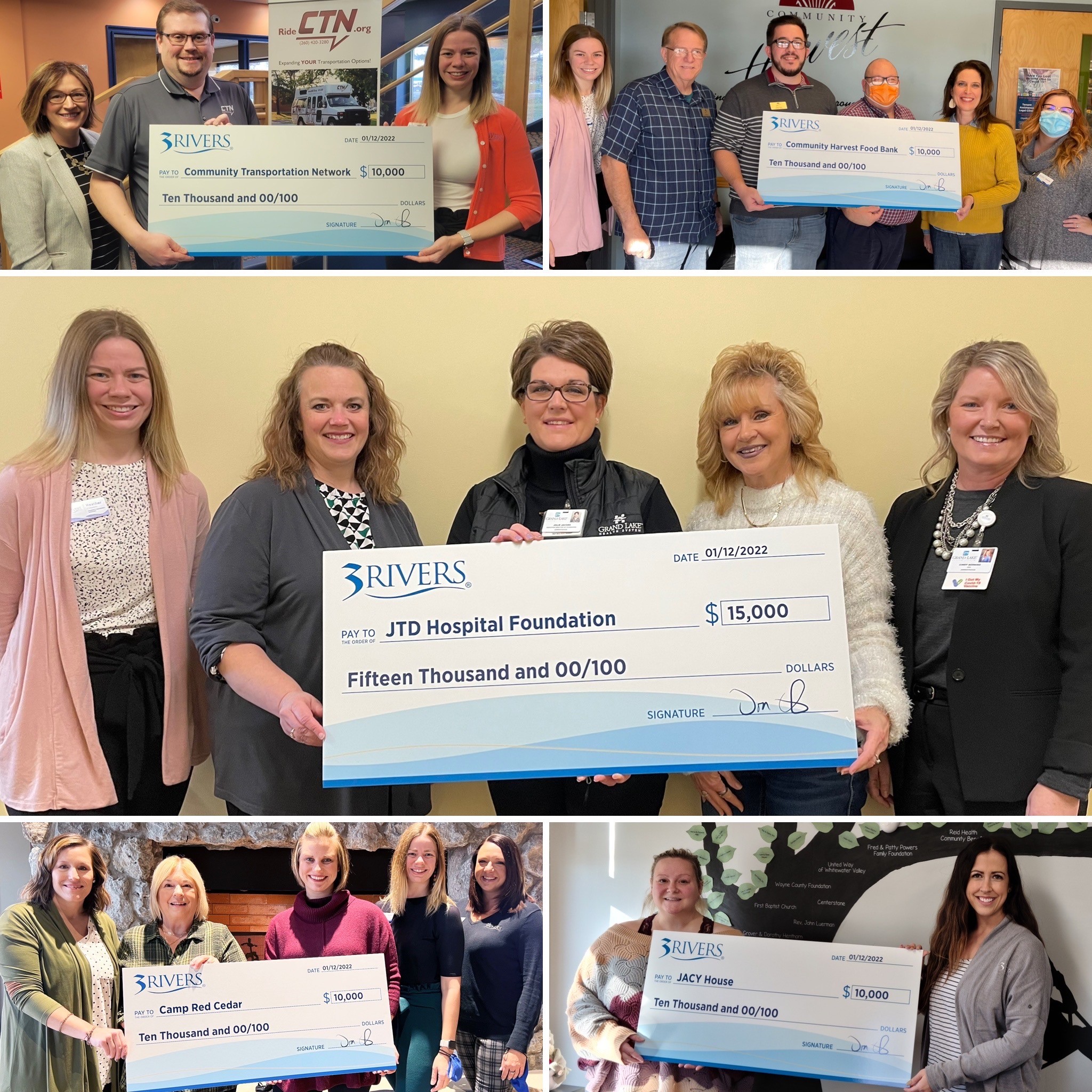3Rivers 2021 Holiday Giveback Check Presentations