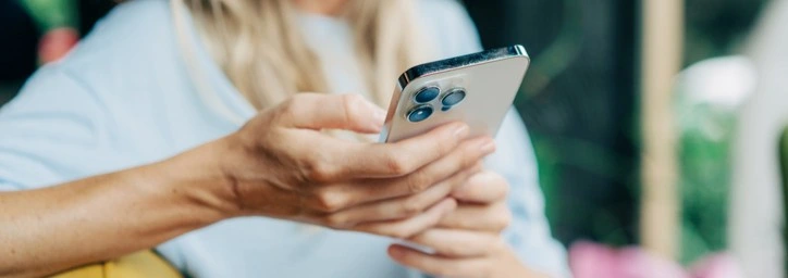 A person on their mobile phone