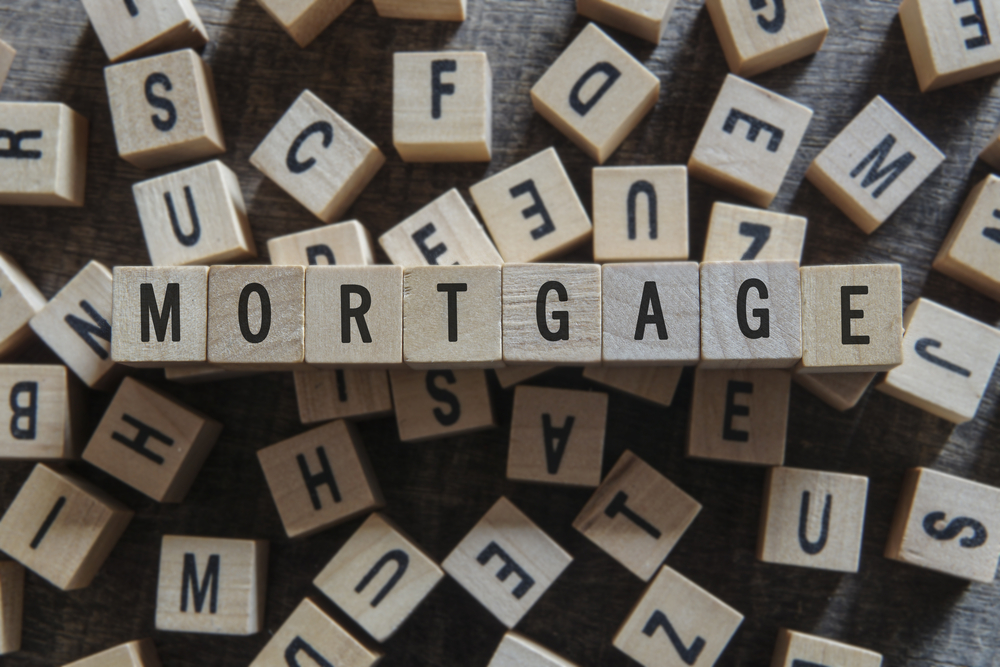 Letter blocks that spell out the word Mortgage.