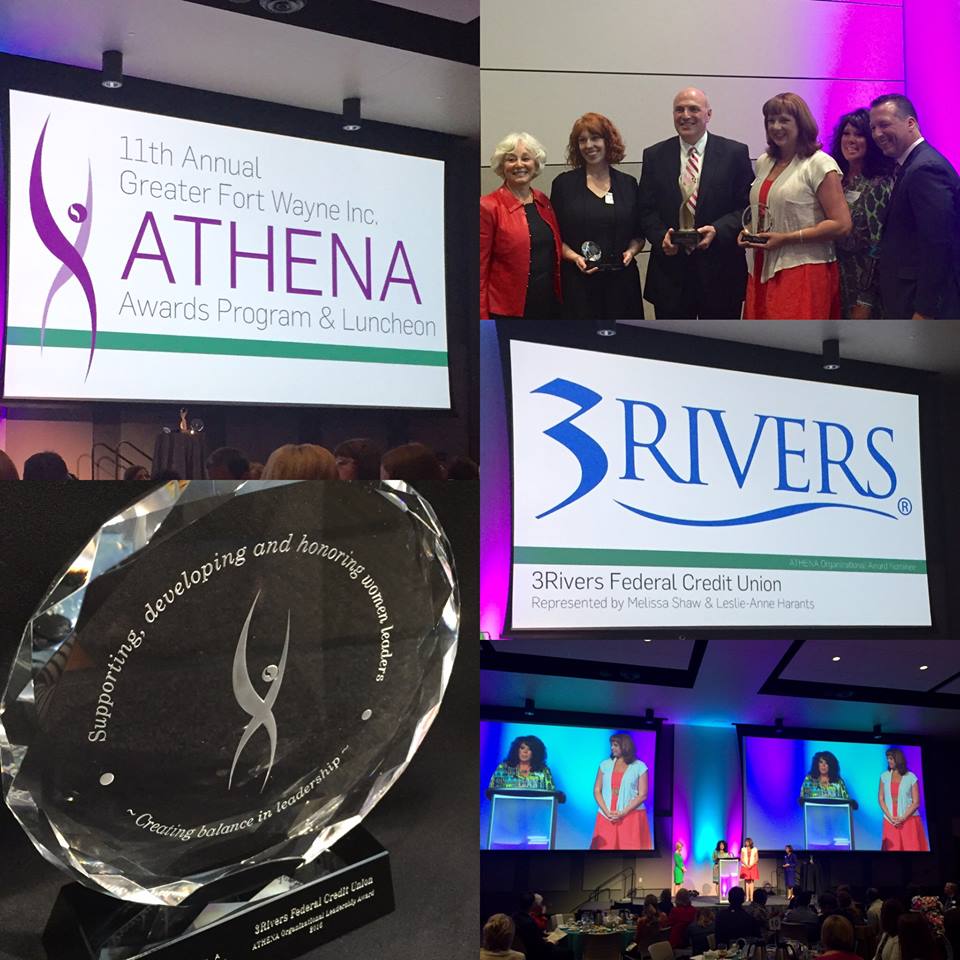 3Rivers was awarded the first ever Athena Organizational Leadership Award by Greater Fort Wayne, Inc. at the Athena Awards Program & Luncheon, April 2016.