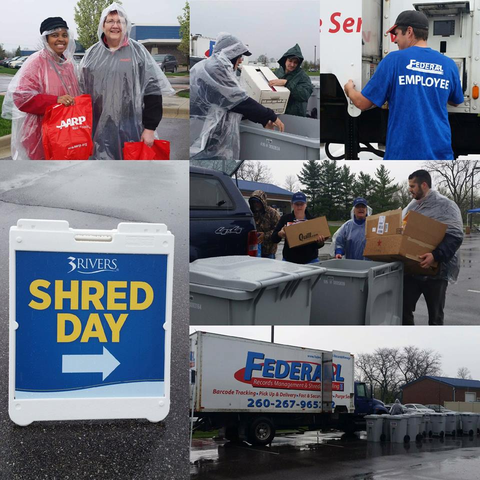 3Rivers partnered with AARP of Indiana and Federal Records Management & Shredding for the first of two free Shred Day events this year, April 2016.