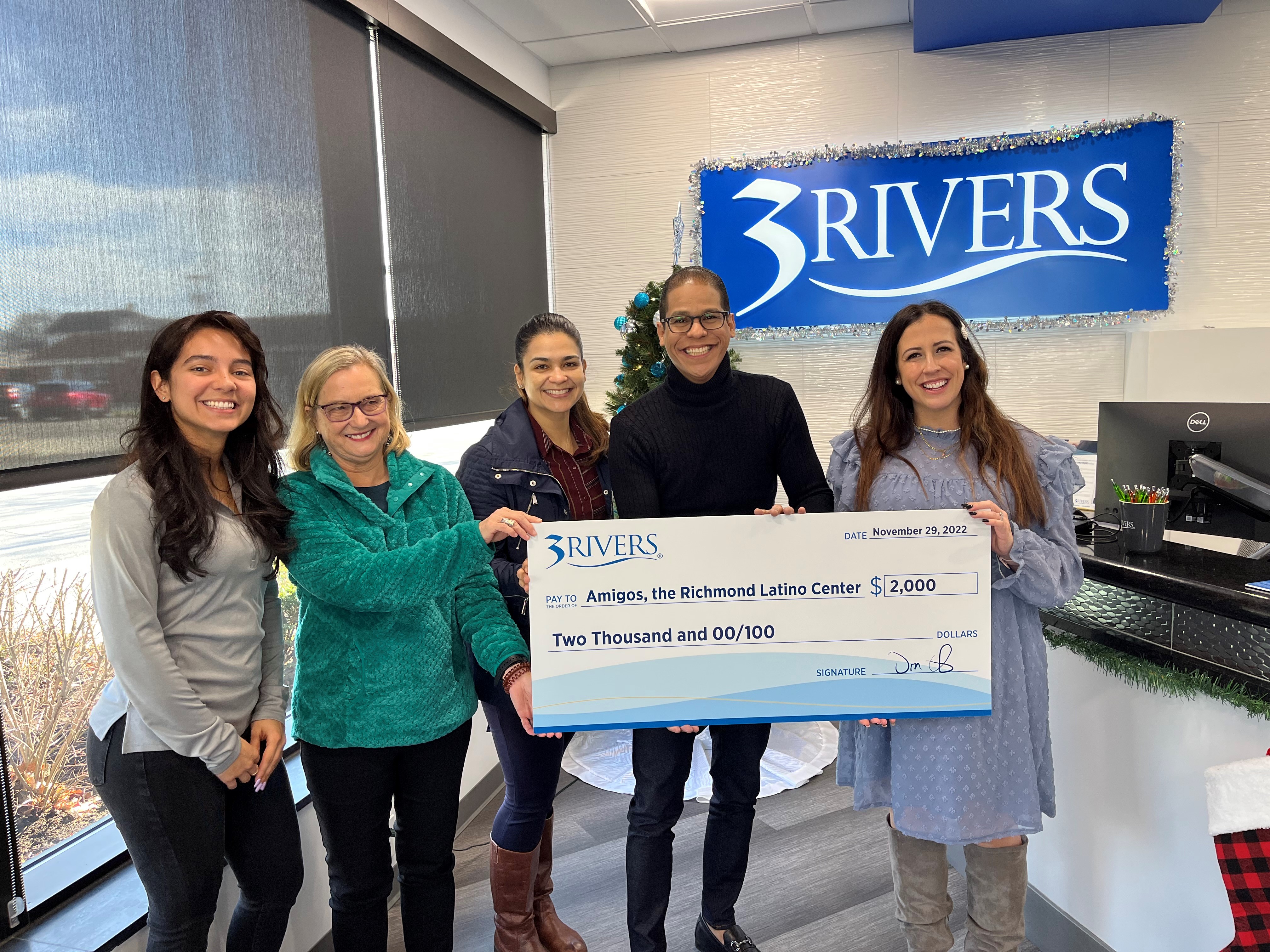3Rivers Giving Tuesday Donation to Amigos