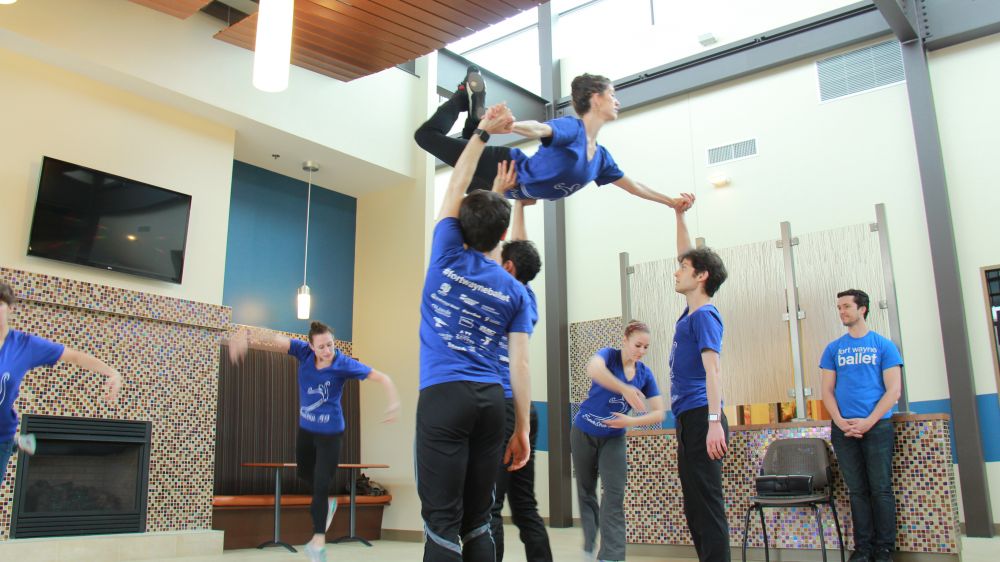 The Fort Wayne Ballet treated 3Rivers employees to a pop-up performance for National Dance Week, April 2016.