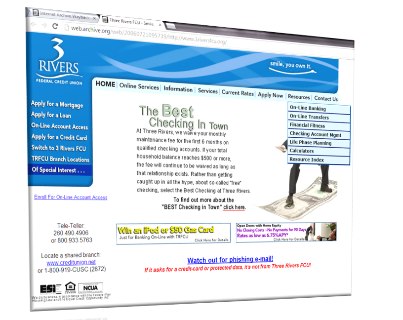 the 3Rivers website circa-2006