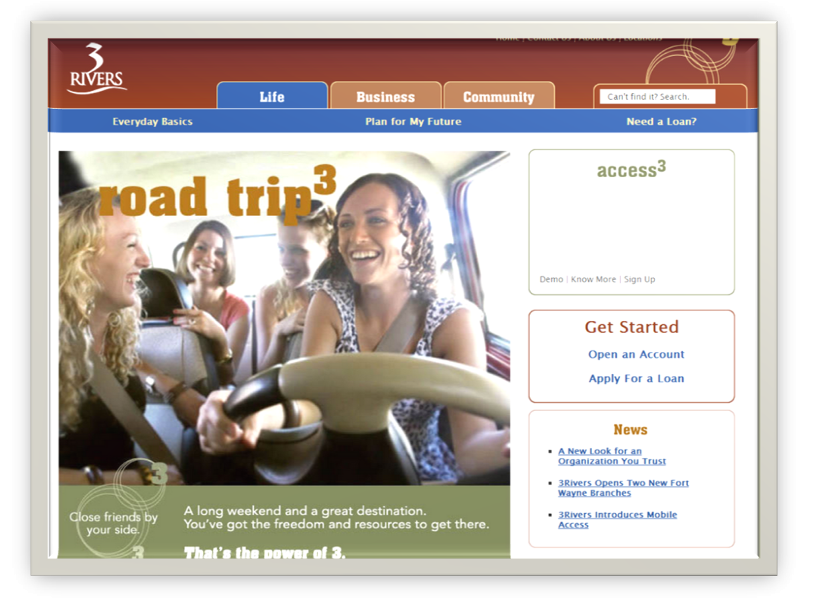 3Rivers Website in 2010